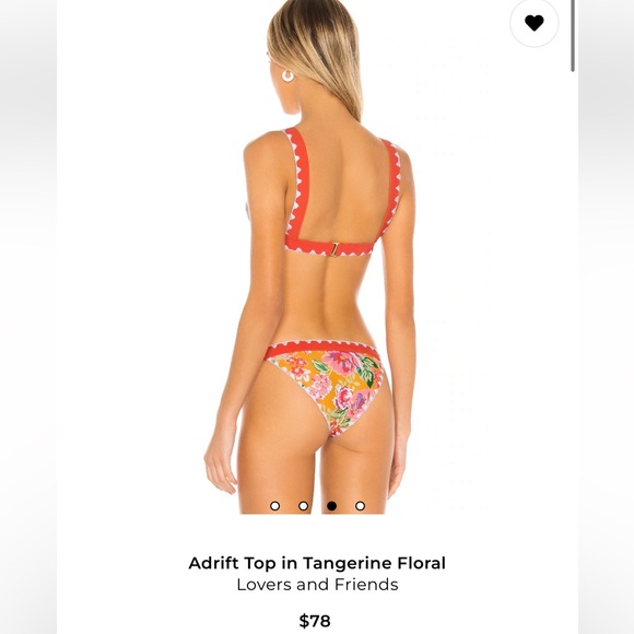 Adrift swim Top & bottom in Tangerine Floral NWT - Picture 3 of 8